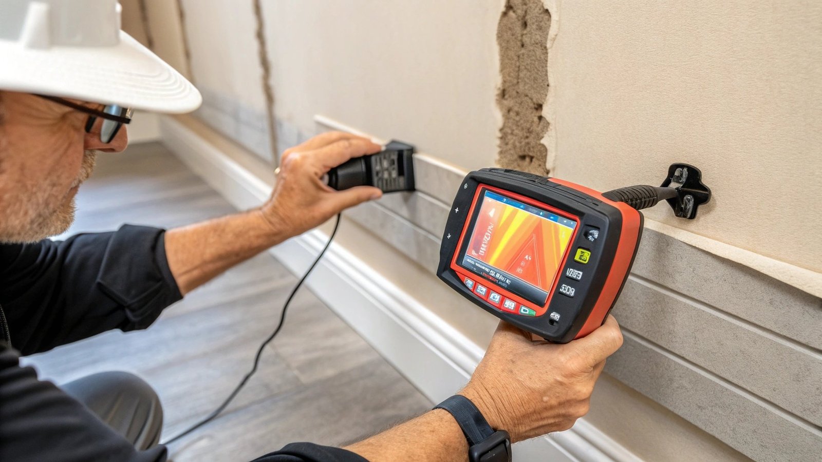 Energy assessor using thermal imaging for EPC certificate inspection